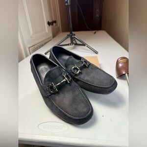 $850 USED SALVATORE FERRAGAMO Parigi Gancini Bit Driver Loafers Sz 8 New style